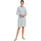 Pastunette dames nachthemd lange mouw - Lori - 38 - Blauw