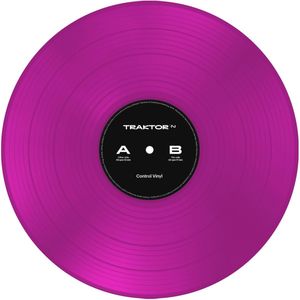 Native Instruments TRAKTOR Control Vinyl MK2 2024 Edition, neon-pink (Transparent) - DJ-control