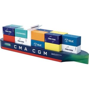 Vilac - Containerschip - Blokken met Magneten - Hout - 45cm Lang - Handgemaakt