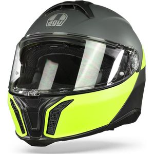 AGV Tourmodular motorhelm Balance mat zwart fluo geel grijs systeemhelm XL