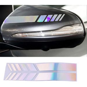 Auto spiegel stickers - 2 Stuks - reflecterende tape - Multi kleur