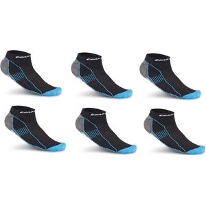 Craft - 6 pack - Cool Run Sock - Sportsokken - Unisex - Zwart met blauw - Maat 34/36