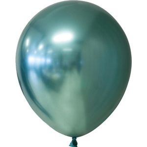 Chrome spiegel ballon groen