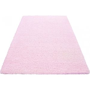 Tapijtenloods Basic Shaggy vloerkleed Roze Hoogpolig- 140x200 CM
