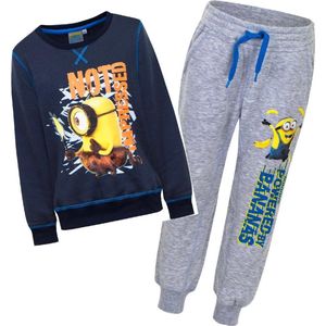 Minions Joggingpak / trainingspak - blauw/grijs - maat 92/98 (3 jaar)