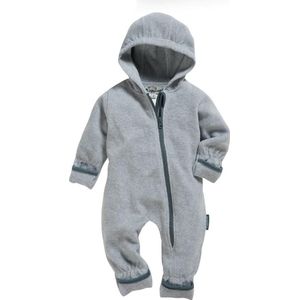 Playshoes - Fleece overall voor baby's - Gevlekt - Grijs/melange - maat 86cm