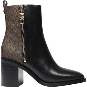 Michael Kors Regan Mid Bootie Dames Laars - Zwart Bruin - Maat 36