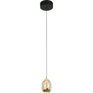 Highlight - Hanglamp Golden Egg 1 lichts amber-zwart