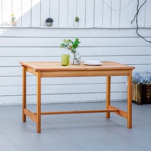 Verwijdertafel Tuintafel eettafel tuin meubels meubels fir houten weerbestendig bruin 160/120 x 70 x 72 cm