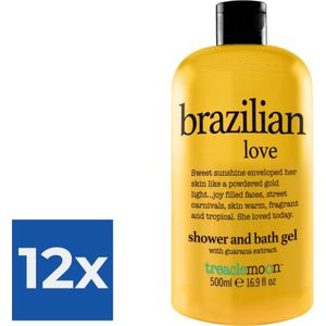 Treaclemoon Brazilian Love - Bath and Shower Gel - 500 ml. - Voordeelverpakking 12 stuks