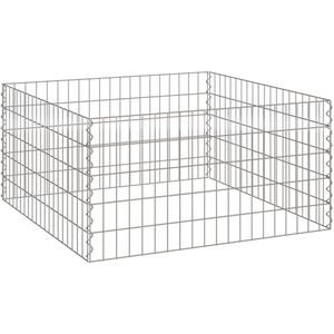 vidaXL - Tuincomposter - 100x100x50 - cm - Gegalvaniseerd - Staal - Vierkant