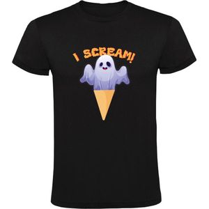 I scream Heren T-shirt | Halloween | oktober | spook | ijs | Zwart
