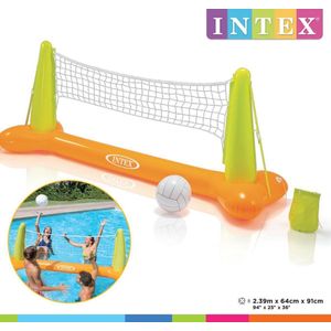 Intex Zwembad Volleybal Spel - opblaasbaar volleybalnet voor in zwembad - water speelgoed met bal (waterpret zomer)