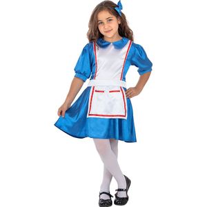 Funidelia | Alicekostuum Voor voor meisjes  Films & Series, Alice in Wonderland - Kostuum voor kinderen Accessoire verkleedkleding en rekwisieten voor Halloween, carnaval & feesten - Maat 122 - 134 cm - Blauw