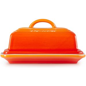 Le Creuset Aardewerken botervloot in Oranjerood 17cm