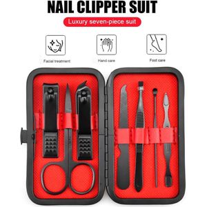 Professionele Manicureset - Manicure Set, Professionele Pedicure Kit, Nagelverzorging Gereedschap 7-piece