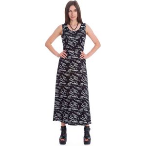 Banned - GRAFITI Maxi lange jurk - 4XL - Zwart