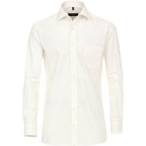 CASA MODA modern fit overhemd - mouwlengte 72 cm - beige / off white - Strijkvriendelijk - Boordmaat: 44