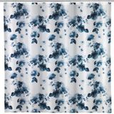 Douchegordijn 180x200cm polyester Rose blauw