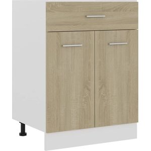 The Living Store Onderkast Keuken - 60 x 46 x 81.5 cm - Sonoma eiken