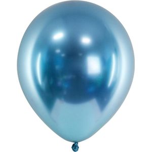 Ballonnen Glossy Blauw - 50 stuks
