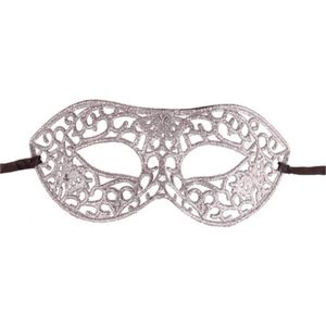 Masker zilver met glitters