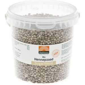 Mattisson - Biologisch Hennepzaad Ongepeld - Hennepzaad bevat Omega 3, Eiwitten & Vezels - 400 gram