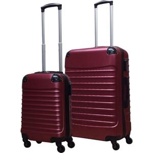 Quadrant - 2 delige ABS Kofferset - Bordeaux Rood