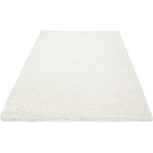 Tapijtenloods Basic Shaggy vloerkleed Creme Hoogpolig- 140x200 CM