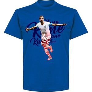 Kane Engeland Script T-Shirt - Blauw - 3XL