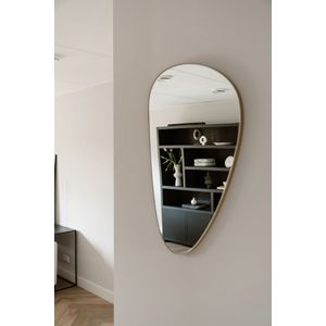 Indore Home - Spiegel Roosie- organische vorm - asymmetrisch - wandspiegel - 80cm - goud