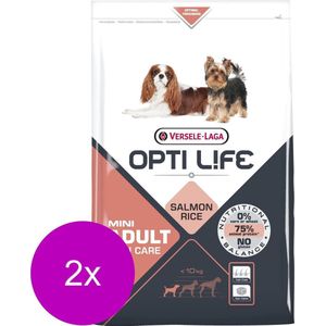 Opti Life Adult Skin Care Mini - Hondenvoer - 2 x 2.5 kg