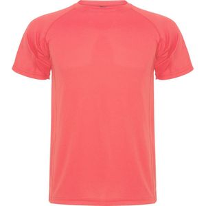 Fluor Koraal 2 Pack unisex sportshirt korte mouwen MonteCarlo merk Roly maat M