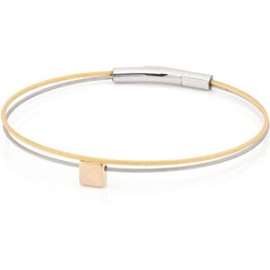 CLIC by Suzanne - Thinking of You - Goud - Dames Armband Vierkantje