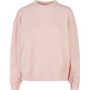 Ladies Oversized Crewneck Sweater met ronde hals Pink - 4XL