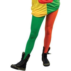 Panty Oranje-Groen - Verkleedkleding - Maat M
