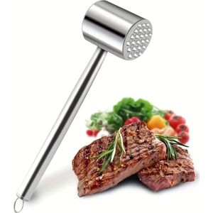Vleeshamer - Vleesvermalser - Vleespletter - Vleesklopper - Kip - Rund - Varken - Bbq Accesoires - Meat Hammer - RVS Handvat