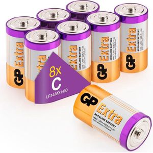 GP Extra Alkaline batterijen C Baby LR14 batterij 1.5V - 8 stuks C batterijen