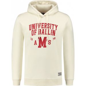 Ballin Amsterdam - Heren Regular fit Sweaters Hoodie LS - Ecru - Maat M