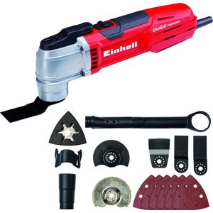 Einhell Elektrische Multitool TE-MG 300 EQ - 300 W - Snelheid & Constante elektronica - Incl. 6x schuurpapier, schraper en 4 verschillende zaagbladen