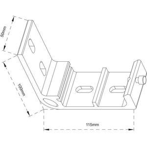 Brulo - Muurbevestingsplaten -Windscherm -accessoire - Hoek- hoekbevestiging