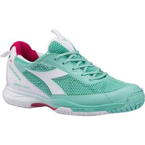 Diadora S. Pro Evo II SG - Tennisschoenen - Vrouwen - Maat 38,5 - Turquoise/Wit