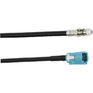 Fakra Z (v) - FME (v) adapter kabel - RG58 - 50 Ohm / zwart - 5 meter