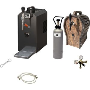 Complete Set - Biertap JET 30 1-kraans, droogkoeler, 35 liter/uur Thuistap, Bierkoeler met houten vat, zonder