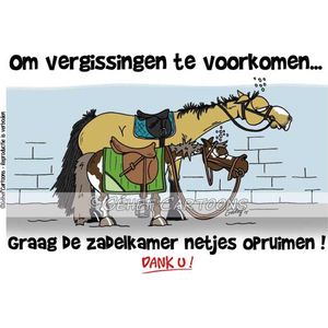 humoristische bordjes paard - Zadelkamer