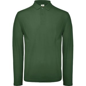 B&C ID.001 Men's long-sleeve polo shirt CGPUI12 - Bottle Green - XS