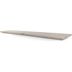 Zwevende wandplank eiken met verjongde kant 60 x 20 cm - Wandplank zwevend - Boekenplank - Zwevende boekenplank - Boomstam plank - Muurplank - Muurplank zwevend