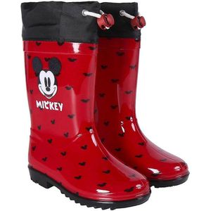 Disney - Mickey - Rubberen regenlaarzen rood - Maat 24