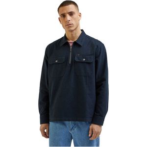 Lee Half Zip Shirt Met Lange Mouwen Blauw XL Man