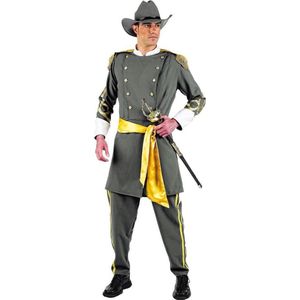 Limit - Leger & Oorlog Kostuum - Amerikaanse Burgeroorlog Soldaat Confederatie - Man - grijs - Maat 56 - Carnavalskleding - Verkleedkleding